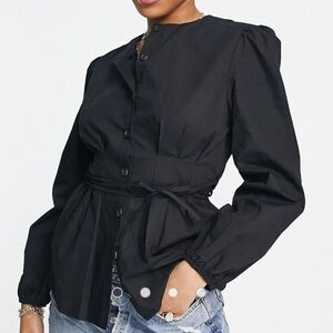 Black Button Down Shirt for Women